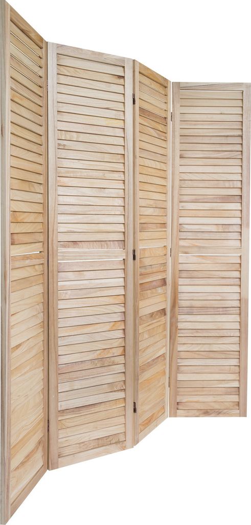 Homestyle4u 1248, Paravent Raumteiler 4 teilig, Holz, Natur Produktbild 4