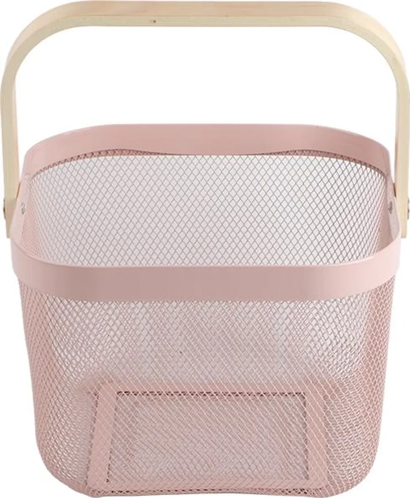 Passoire de cuisine métallique rose résistante avec poignée portable