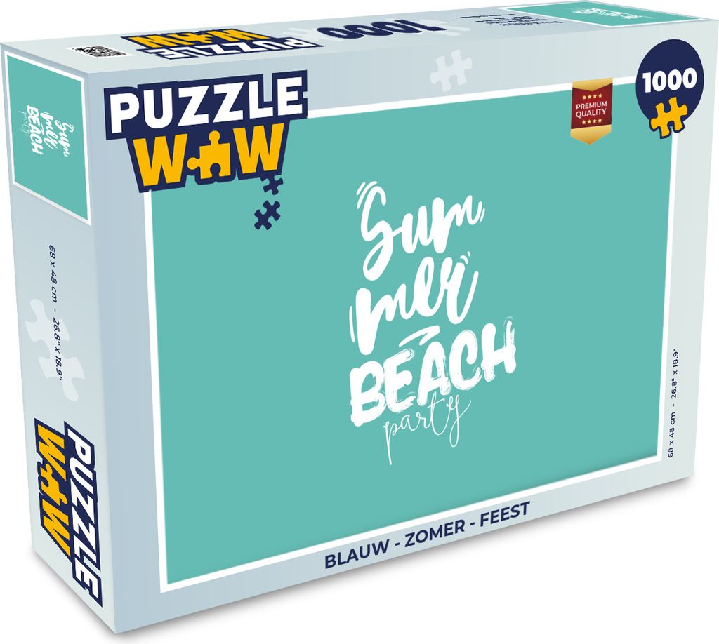 MuchoWow Puzzle 1000 Teile Blau - Sommer - Party - Erwachsene - Rätsel