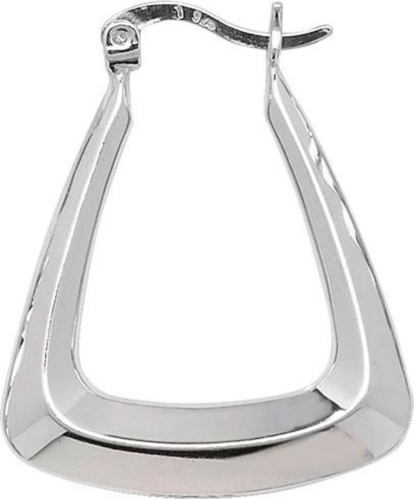 Edle 925 Sterling Silber Damen - Paar Creolen - 28mm*23mm; TRS22564