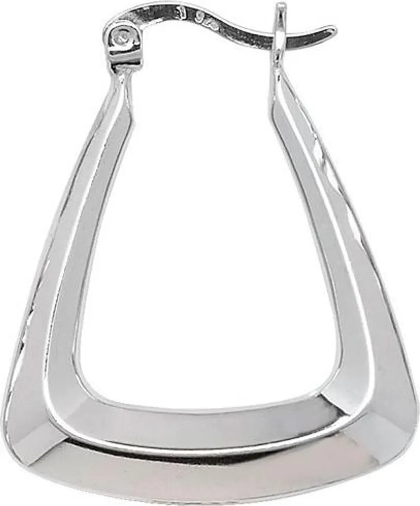 Boucles d'Oreilles Créoles Argent 925 Idéales pour Cadeau et Soirée