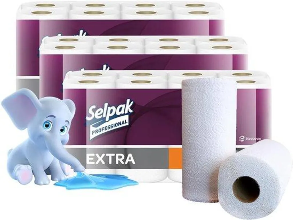 Essuie-tout double épaisseur très absorbant - Pack de 24 rouleaux