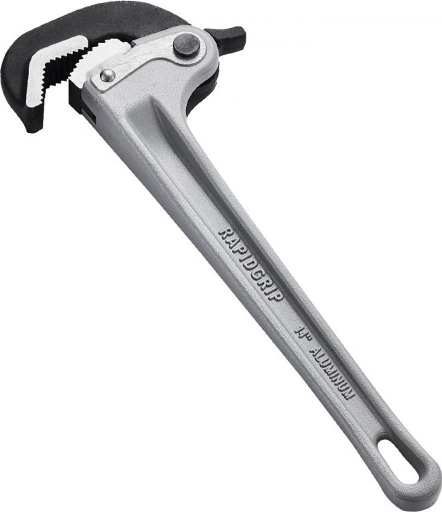 Aluminium Rohrzange gerade 14" - Automatische Backeneinstellung - 60CRV Backen - Hochwertige Rohrzange für Heimwerk und Profi