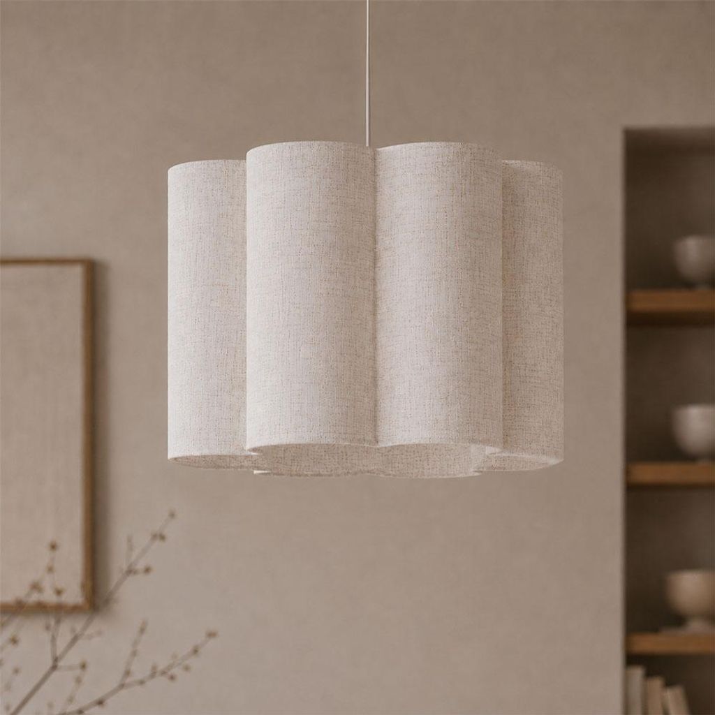 Milton & Oldbrook Hanglamp, diameter 40 cm, Chania, beige Productafbeelding 