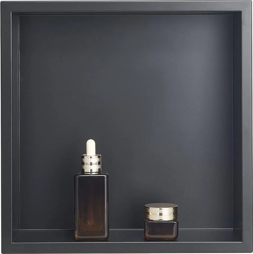 Niche murale de douche étanche 33x33cm rangement salle de bain blanc