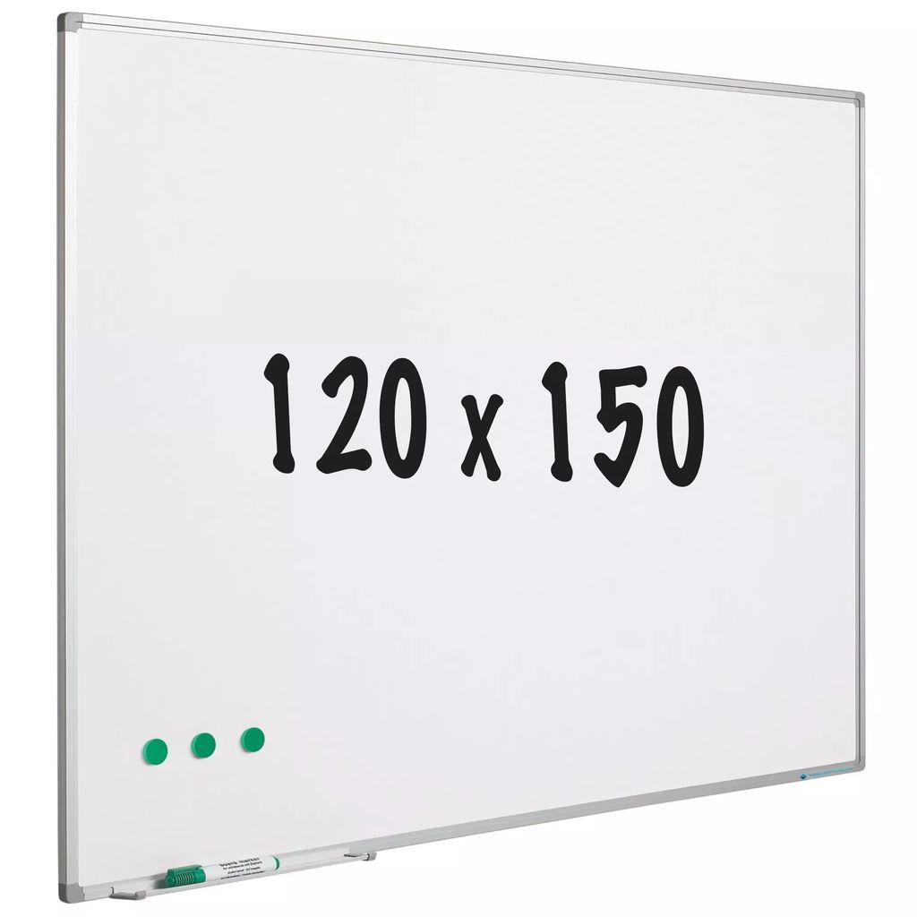 Whiteboard Emaille-Stahl Yong - Weiß - Magnetisch - 120x150cm