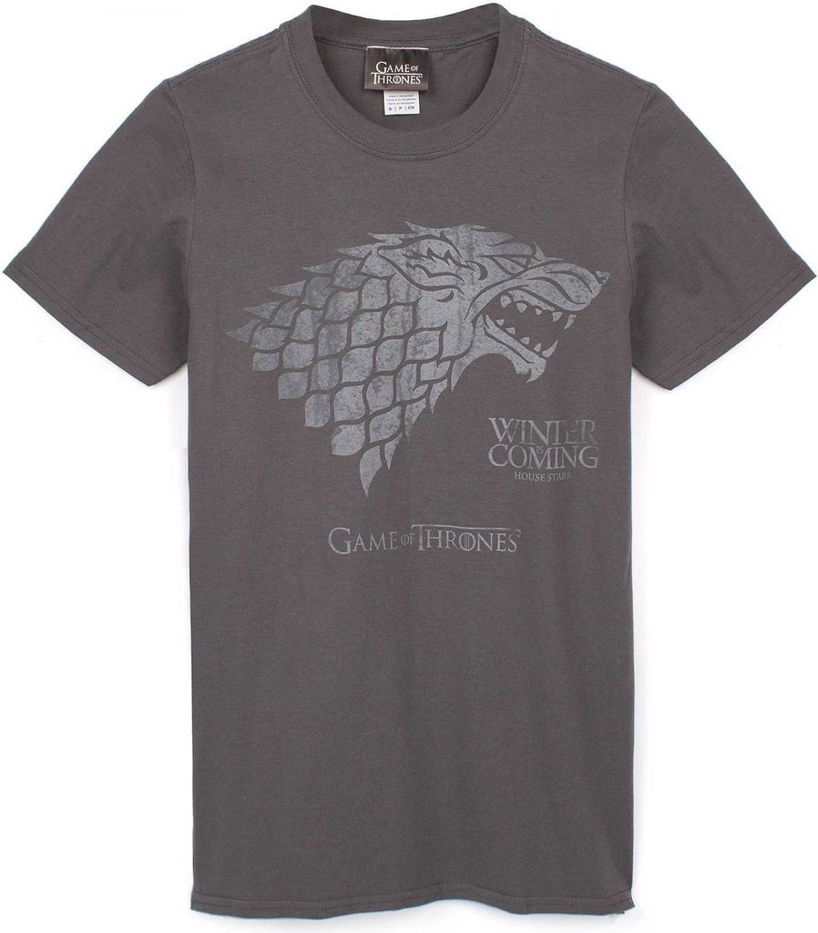 Game of Thrones - "Winter Is Coming" T-Shirt für Herren NS5565 (L) (Grau)