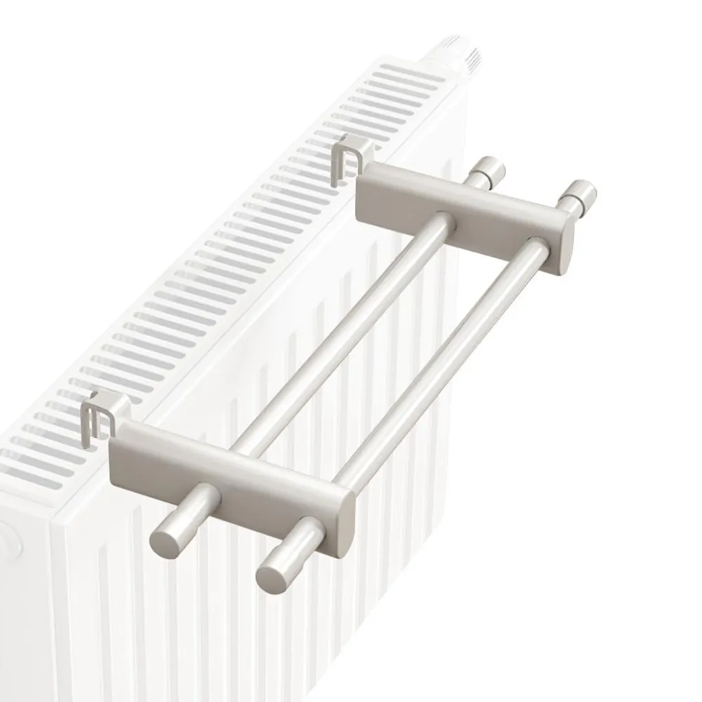 Porte-serviettes de radiateur blanc 50 cm - Acier laqué haute qualité