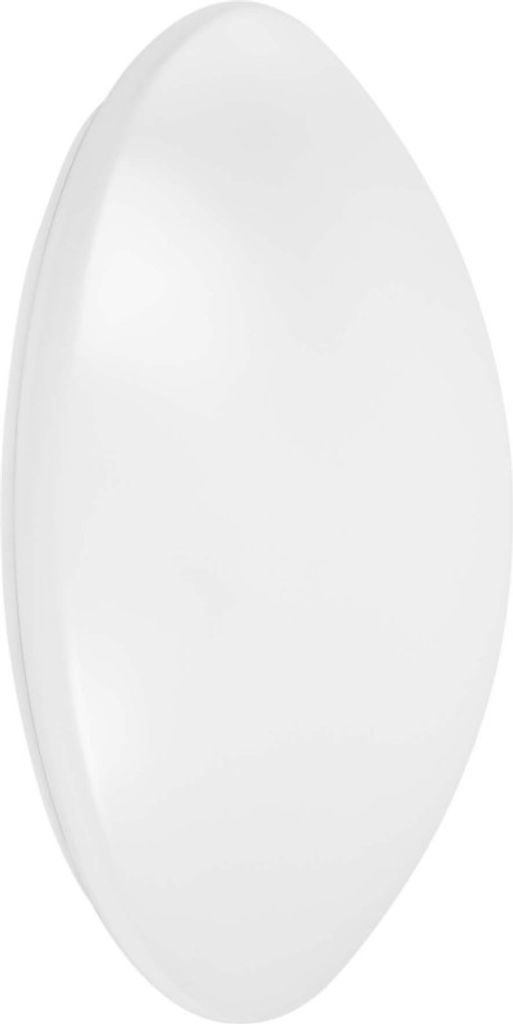 A white, oval-shaped object is shown against a white background.