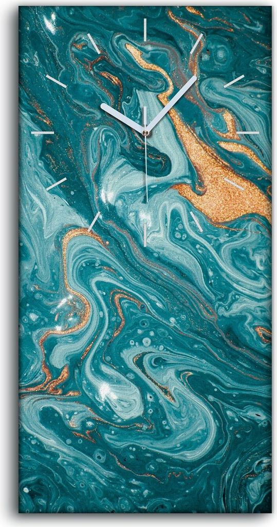 Küche Wohnzimmer Wand Leinwand Uhr Geräuschlos 30x60 Malerei Abstrakte Kunst - weiße Hände