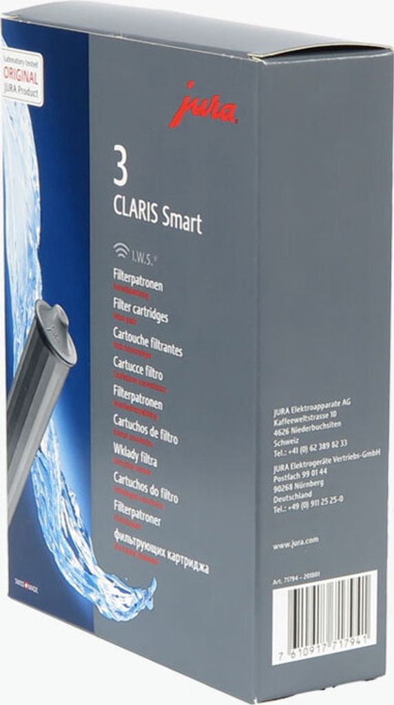 Jura 71794 Claris Smart Filterpatrone Grau 3er Pack Produktbild 25
