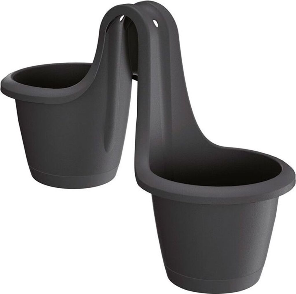Prosperplast 5l Respana Collection 46.3x20x33.6 Cm Blumentopf Schwarz Schwarz One Size