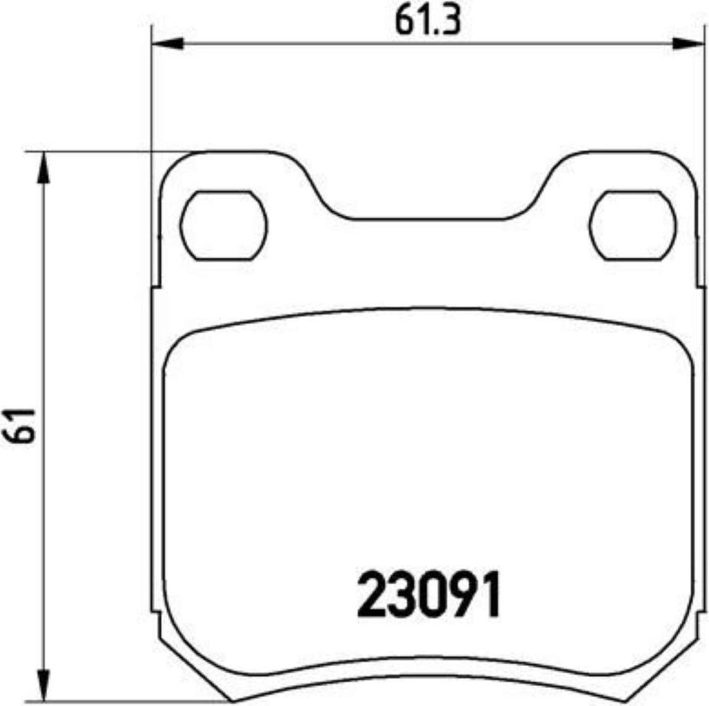 Brembo Bremsbelagsatz, Scheibenbremse Hinterachse P 71 008