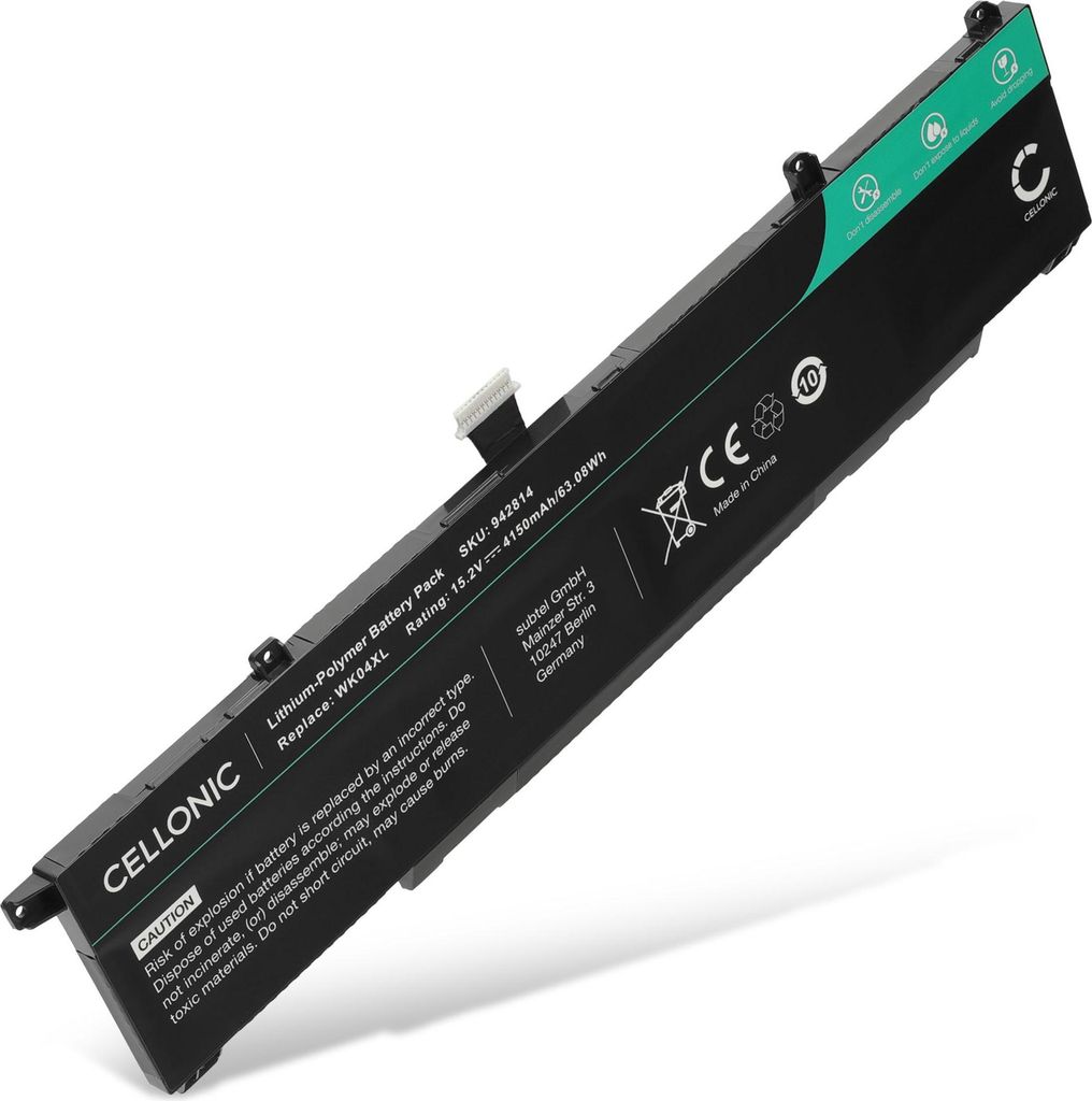 CELLONIC 1x Akku für Notebook Kompatibel mit HP Omen 16, Victus 16, Victus Gaming 15, M39179-005 - (4150mAh, 15.2V)