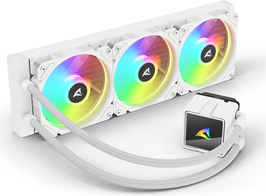 Sharkoon S60 ARGB blanc : Boîtier PC ATX compact avec éclairage intégré - 2
