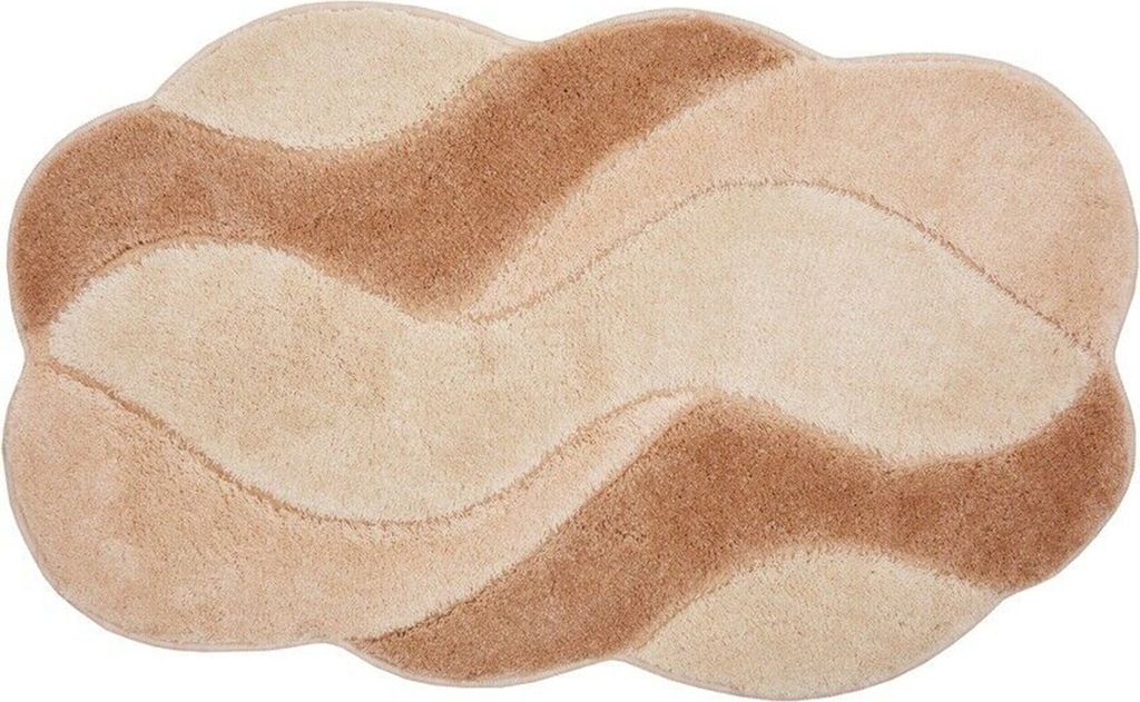 Grund Badteppich CARMEN - 100% Polyacryl ULTRASOFT, Farbe:Beige, Größe:80x140 cm