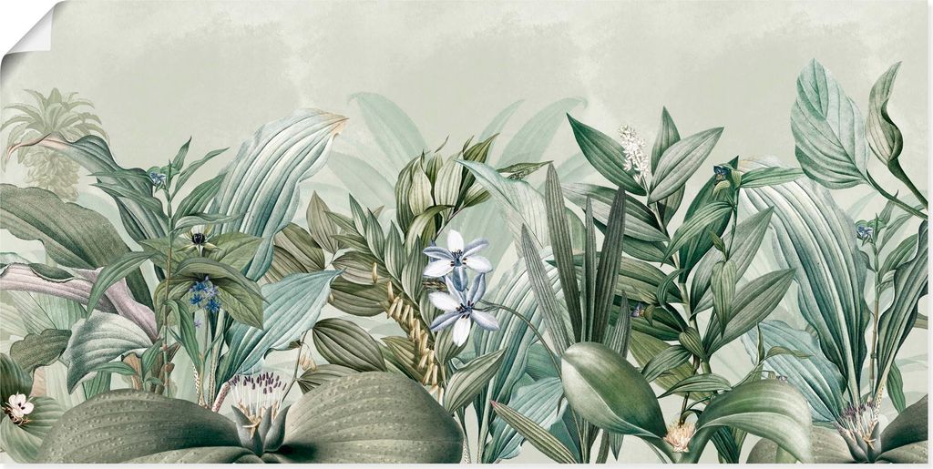ARTland Poster Exotischer Floral Garten Landschaft Größe: Produktbild 