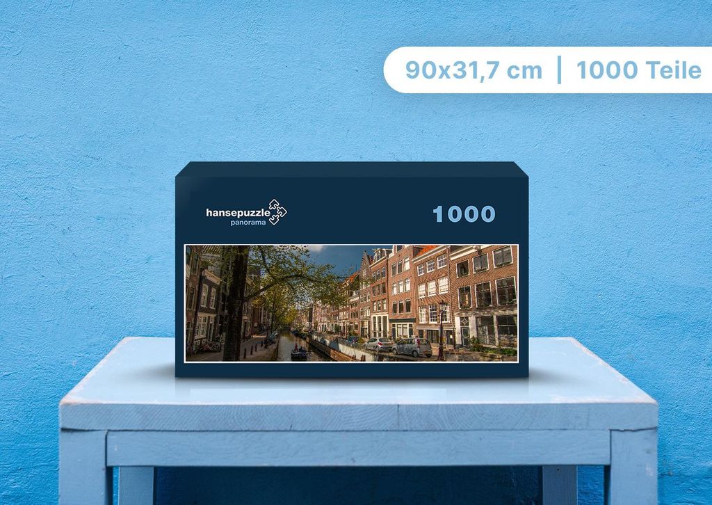 hansepuzzle 105252 - Amsterdam Puzzle, 1050 Teile, Reisen, 60,0 x 46,0cm mit hochwertiger Aufbewahrung, Kartonbox und wiederverschließbarem Beutel