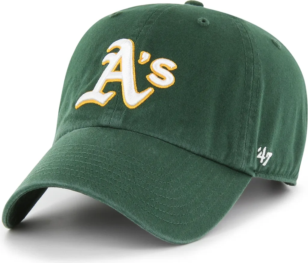 47 Brand Cap Relaxed Fit MLB Oakland Athletics - Verde Scuro Originale