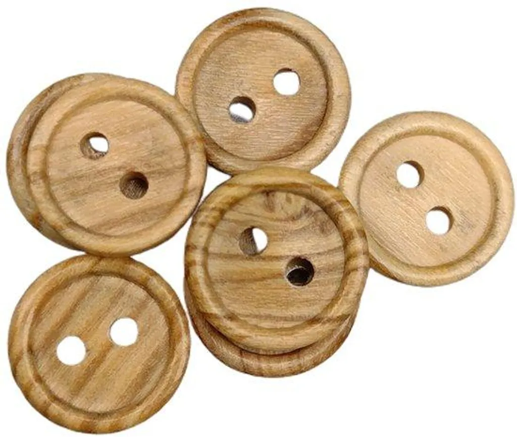Remplacez vos boutons par du bois d'olivier naturel - Lot de 50 pièces