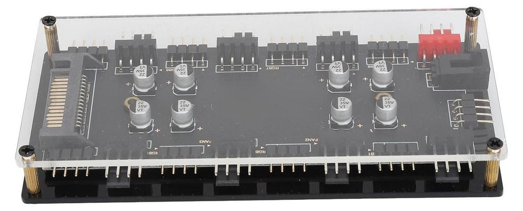 12V 4PIN ARGB PWM Hub Profesjonalny 2 w 1 RGB Dimming PWM Zdjęcie produktu 