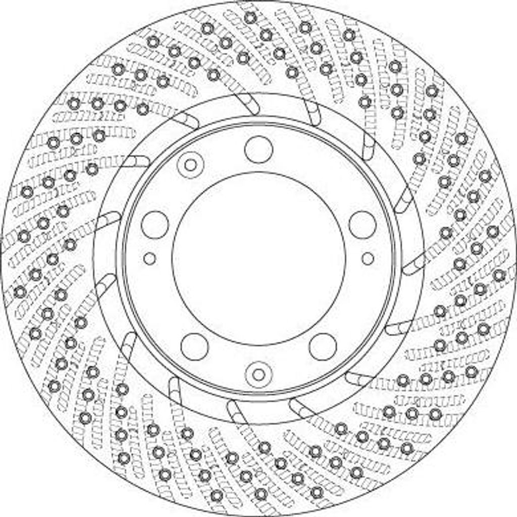 TRW DF6466S Bremsscheibe OE 99335104301 kompatibel mit 911