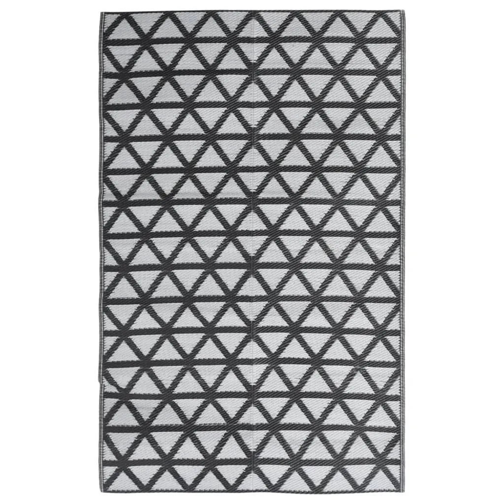 Tapis ARAKIL Noir 140x200 cm - Tapis Extérieur Facile à Nettoyer et Robuste