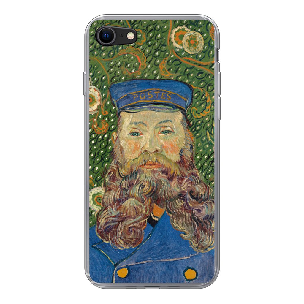 MuchoWow Handyhülle Schutzhülle Hülle für iPhone SE 2022 Porträt des Postboten Joseph Roulin - Vincent van Gogh Silikon Softcase Handy Hüll...