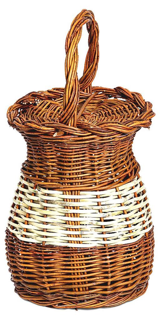 Cañizos Alpe - Schneckenhaus aus Rohr und Weide - Handgefertigte mittelgroße Aufbewahrungskorb 25x35 cm