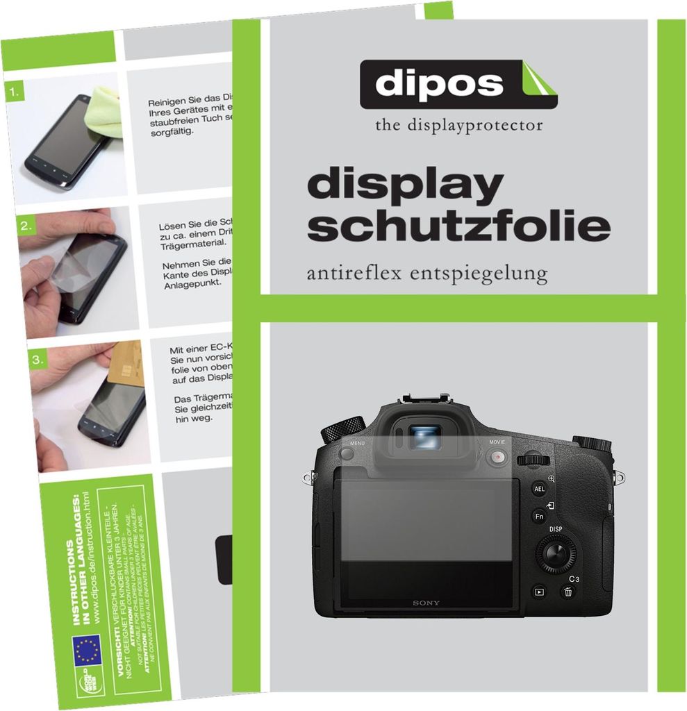 6x Schutzfolie für Sony DSC-RX10M3 matt Displayschutzfolie Folie Display Schutz dipos