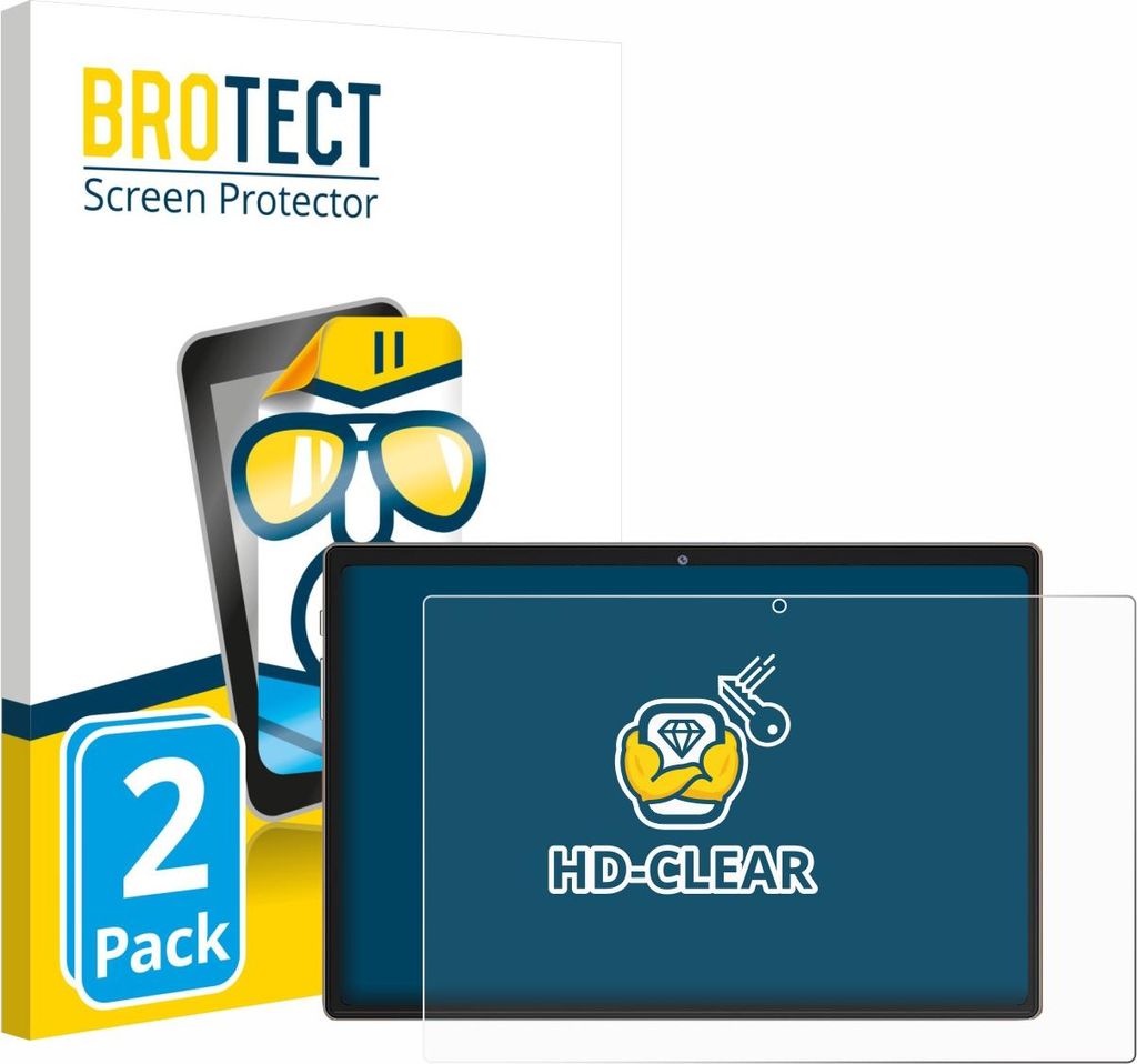 2x Für Dghrti TAB30 10.1" Schutzfolie BROTECT Displayschutz Display Schutz Folie Klar Transparent