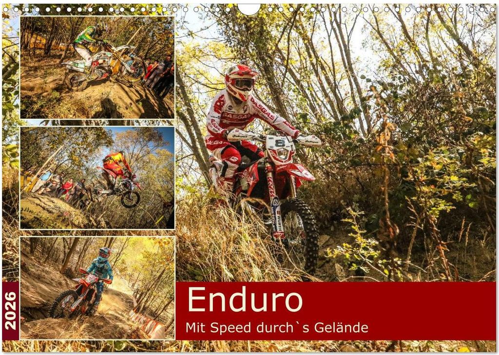 Enduro Mit Speed durch`s Gelände (Wandkalender 2026 DIN A3 quer), CALVENDO Monatskalender