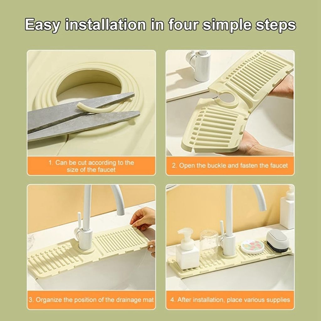 2 Stück DIY Wasserhahnmatte Für Küchenspüle – Produktbild-Vorschau 2