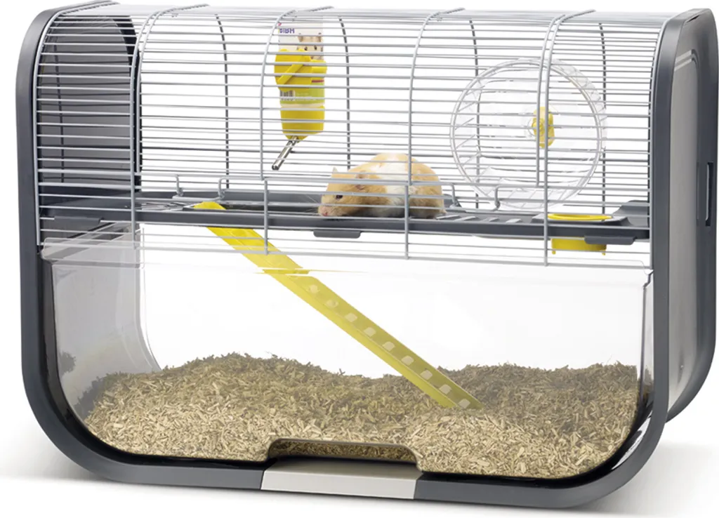 Cage Hamster Savic Genève Anthracite - Idéal pour Observer son Animal