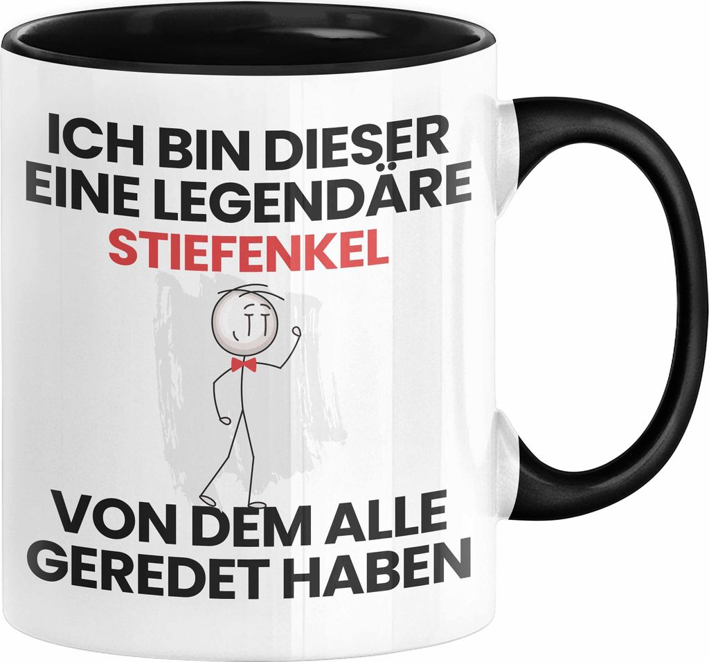 Stiefenkel Geschenk Tasse Lustige Geschenkidee Geburtstag für Stiefenkel Ich Bin Dieser Legendäre Stiefenkel Von Dem Alle Geredet Haben Kaffee-Be...