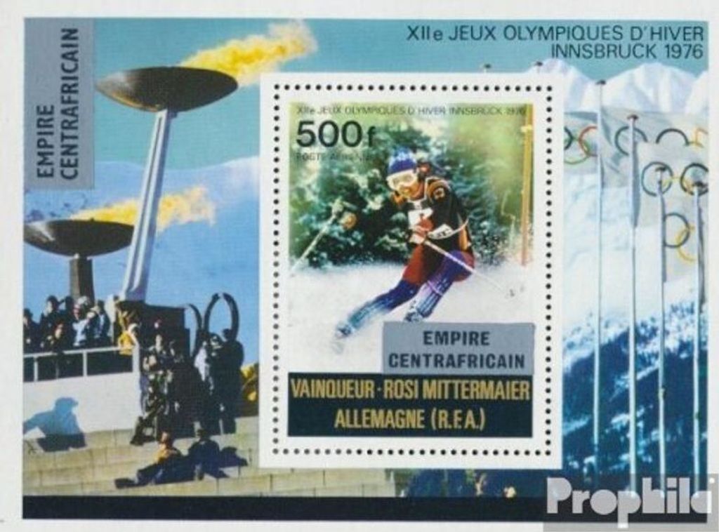 Briefmarken Zentralafrikanische Republik 1976 Mi Block11 Produktbild 
