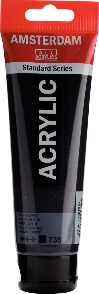 Amsterdam 17097352, Schwarz, Acrylfarbe, Flüssigkeit + Gel, 120 ml