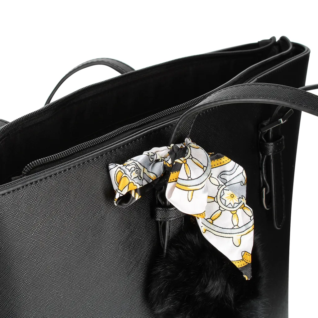Borsa Shopping Gallantry Nera: Spazio e Stile in Ecopelle - 4