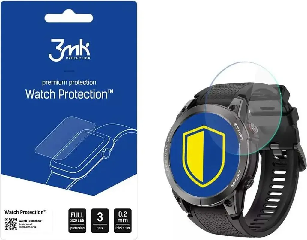Manta Activ X Gps SWA001BK Vetro Protettivo 3Mk FlexibleGlass Nero