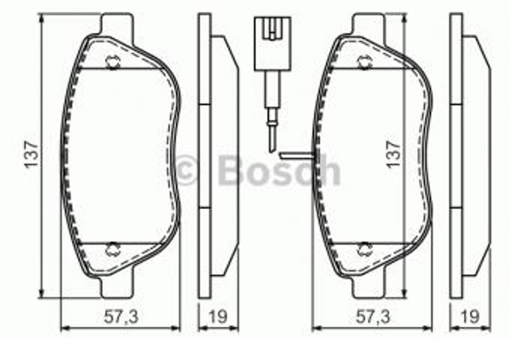 Bosch Bremsbelagsatz, Scheibenbremse  0 986 494 464 Produktbild 