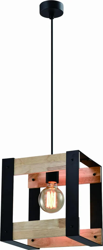 Suspension Design Métal VARNA 31-78513 Noire Mate, Douille E27 de 40W