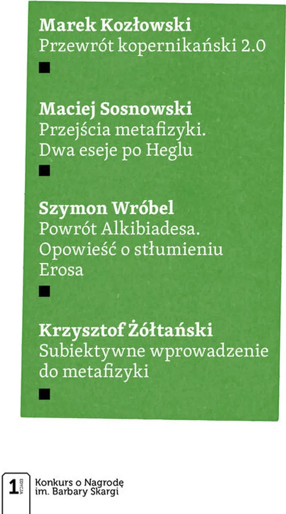 Cztery eseje metafizyczne pour approfondir la pensée philosophique