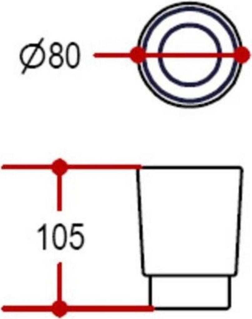 Lineabeta Napie Zahnputzbecher Ausführung: Porzellan weiß weiß, 53020.09