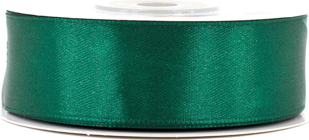 Satinband 25mm x 25m Rolle Dunkelgrün Produktbild 