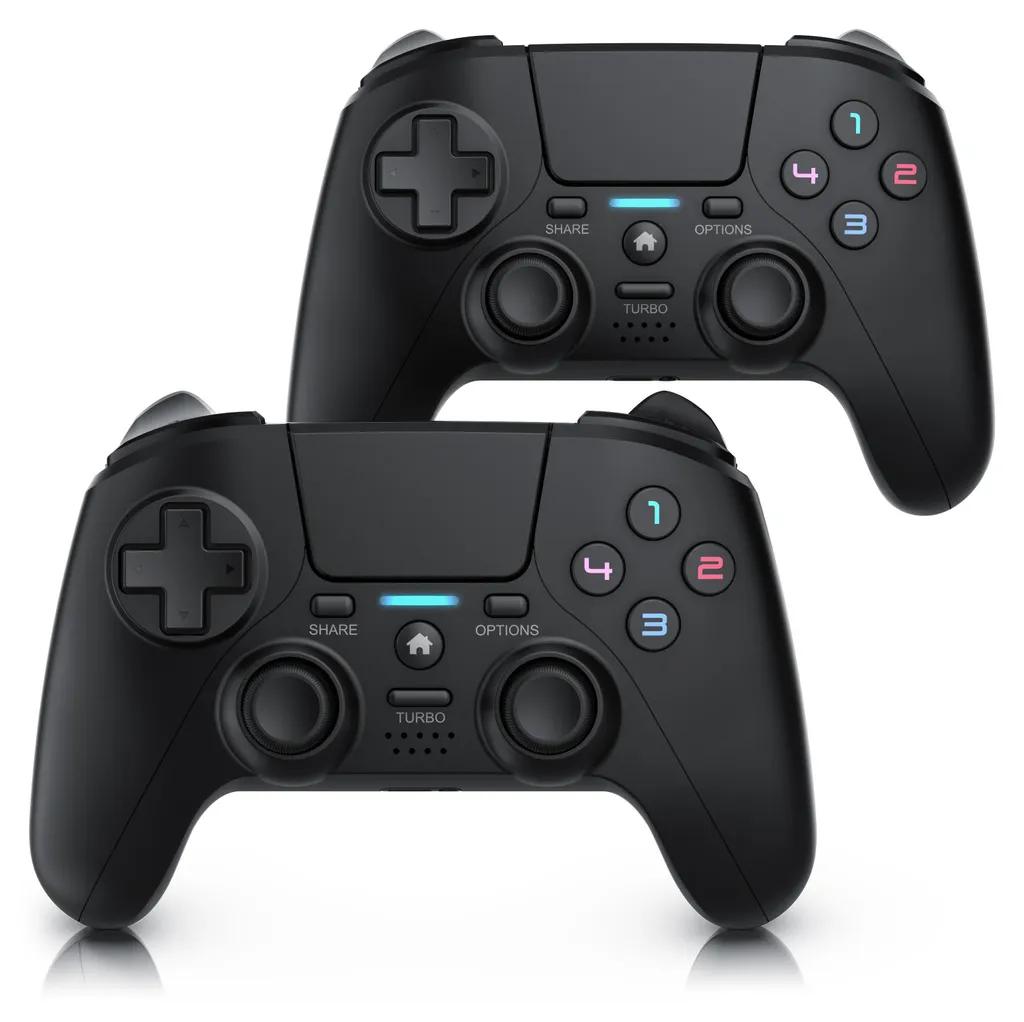 CSL 2x Manette sans fil pour PS4 et PC avec Dual Vibration et Touchpad