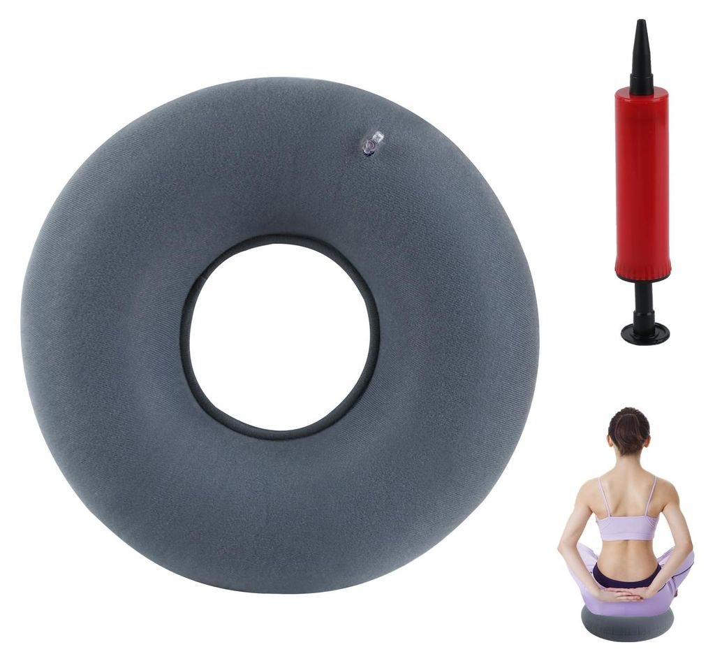 Aufblasbares Ringkissen 34 cm mit Pumpe