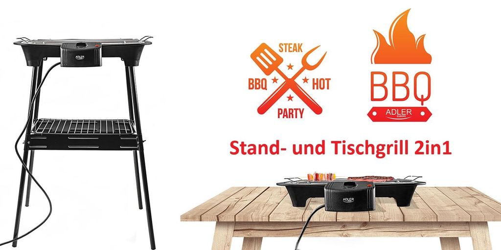 Adler AD 6602 Tavolo Grill Elettrico Nero 2000 W (AD 6602) Immagine del prodotto 