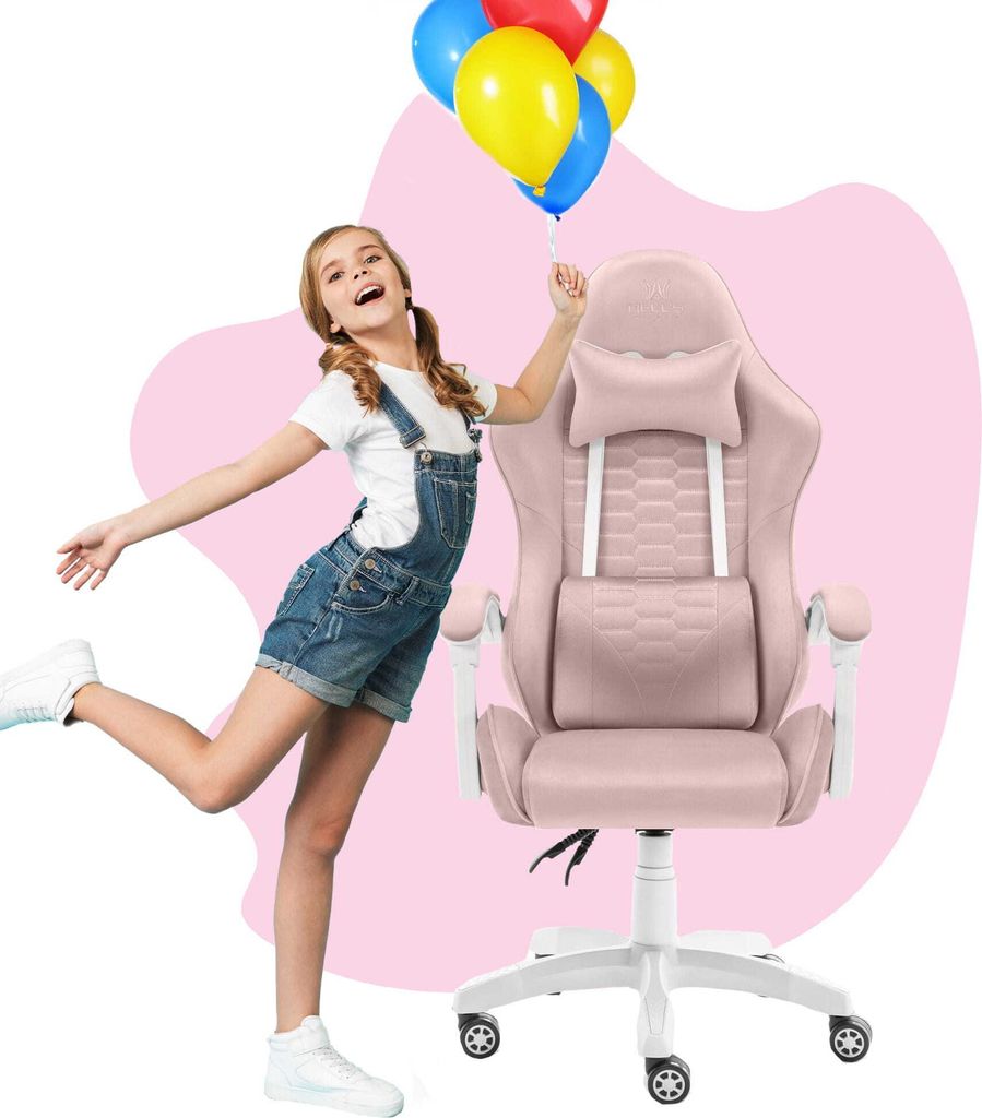 Fotel gamingowy dla dzieci Hell's Chair HC- 1000 KIDS Pink Zdjęcie produktu 