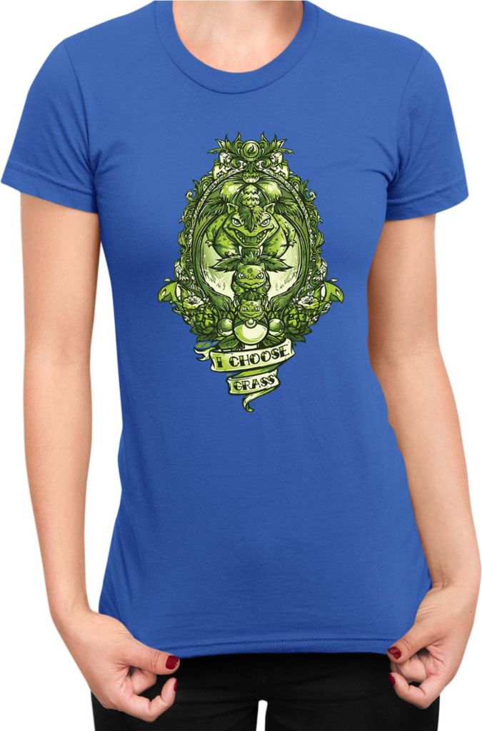 Damen T-Shirt Japan Manga Anime Comics Pokemon 028, Lady XL / Blau