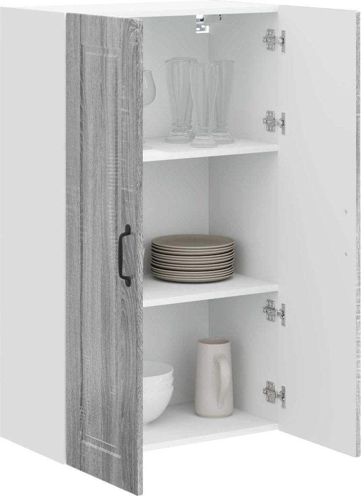 (Robust Möbel) Küchenschrank Graues Sonoma 60 x 31 x 100cm Holzwerkstoff - CL413610 - Küchenschränke